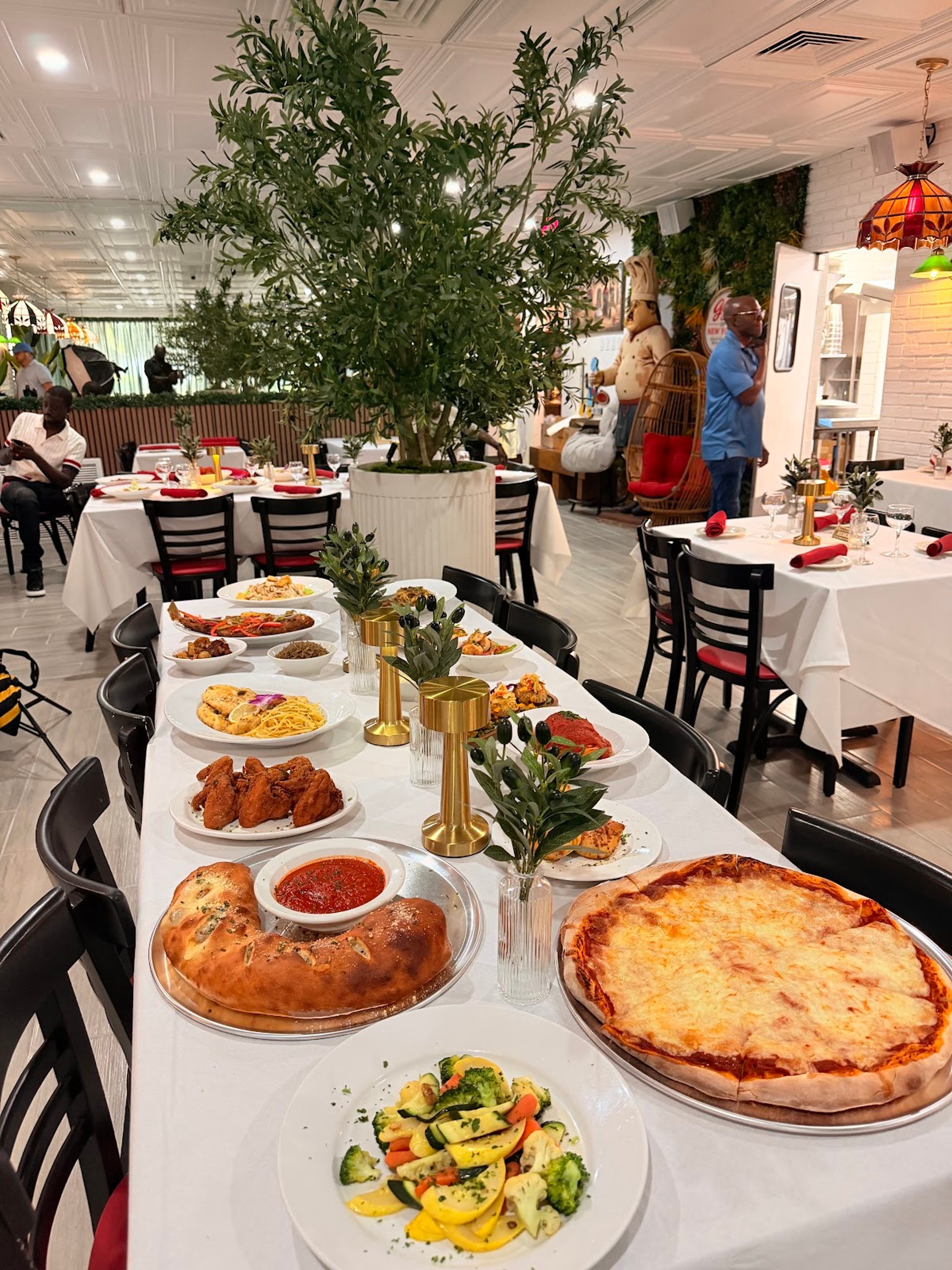 Every entree, a full spread