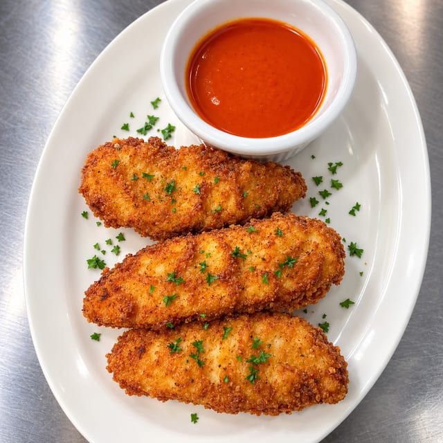 Chicken Tenders with Fries.