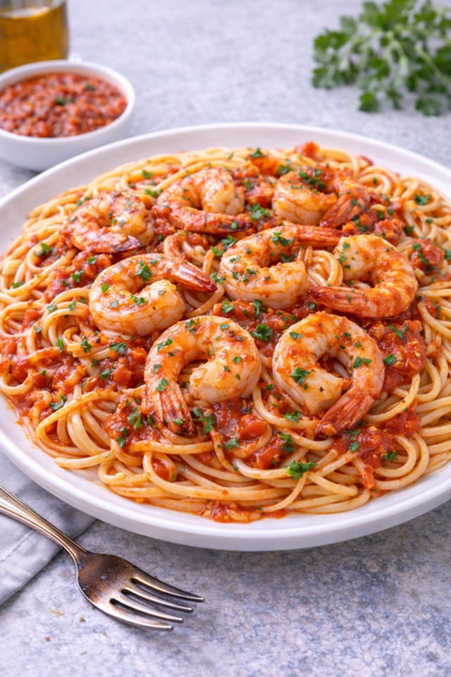 Shrimp Marinara.